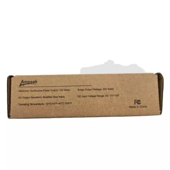 Ampeak 100W Car Power Inverter 4.8A Dual USB Ports AC Outlet 11 Safe Protecti... - Picture 7 of 8